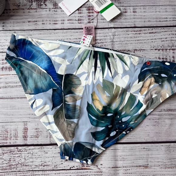 Red Carter Tropical Bikini Swim Bottom - Picture 3 of 5